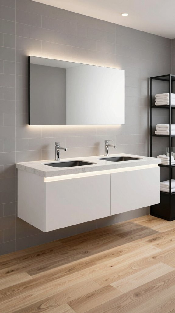 floating vanities for adaptability