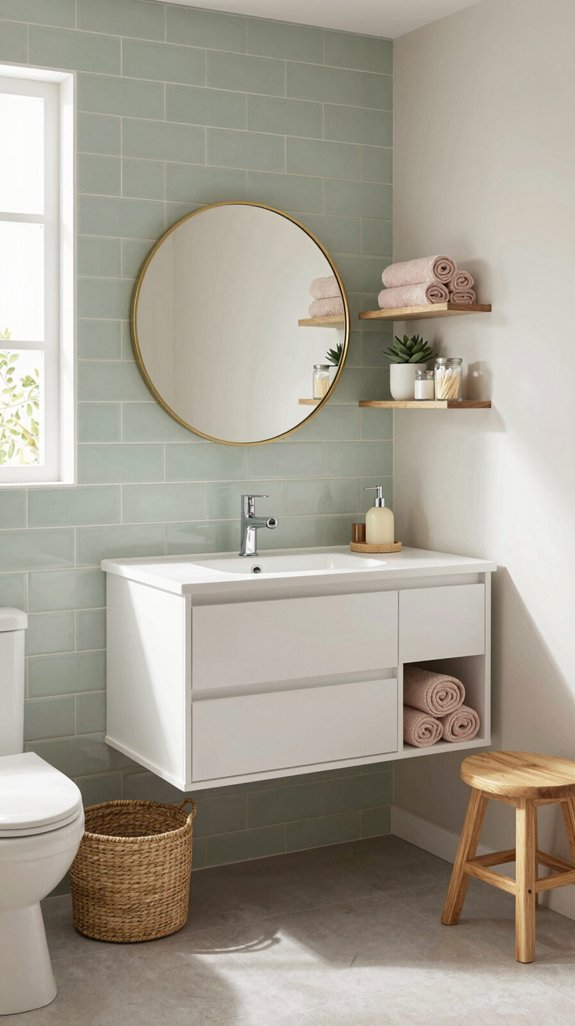 23 Teen Bathroom Ideas That Feel Trendy and Fun 13 floating vanities maximize space