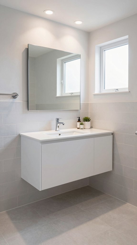 floating vanity enhances space