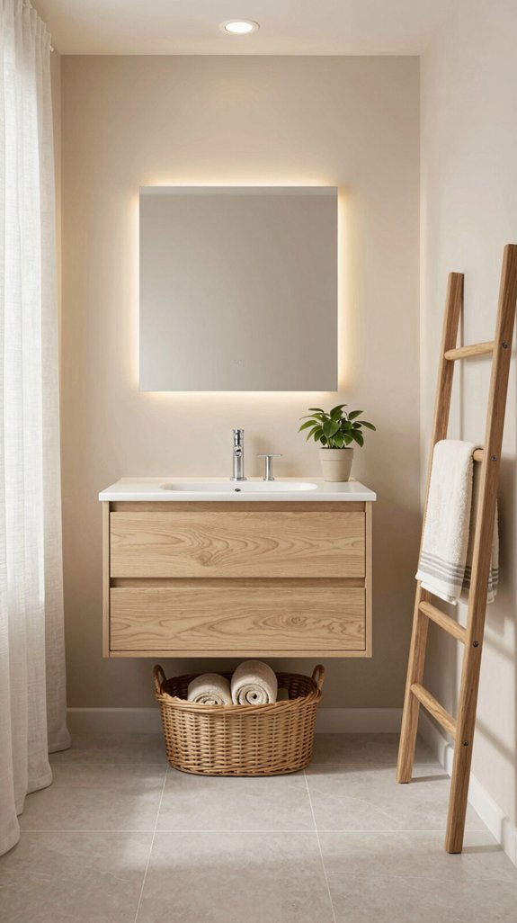 floating vanity expands space