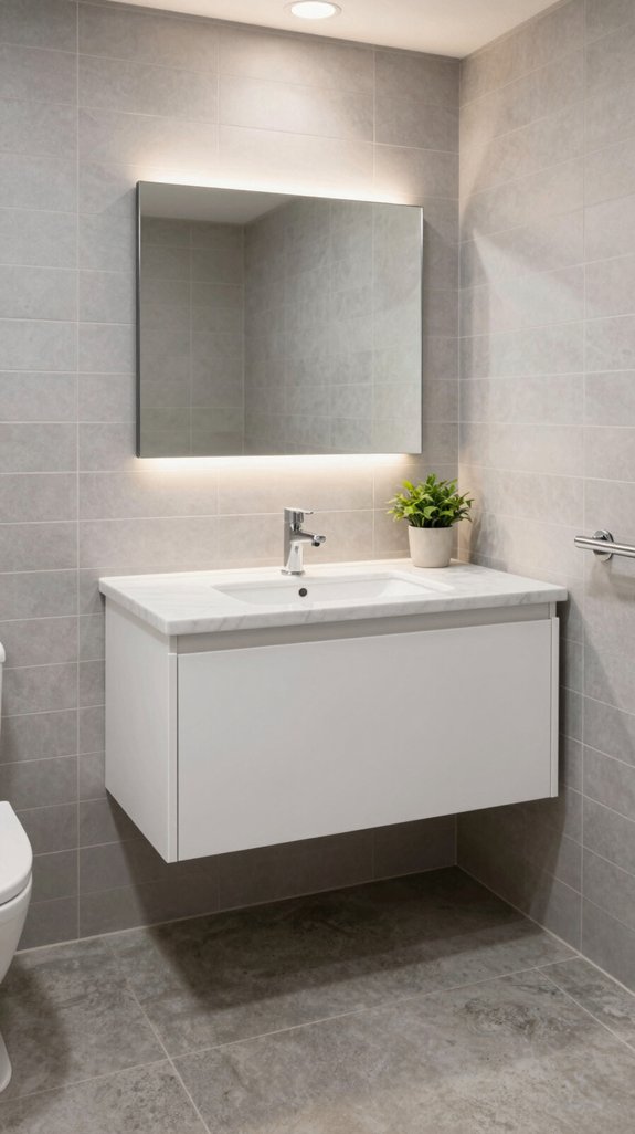 floating vanity for space saving