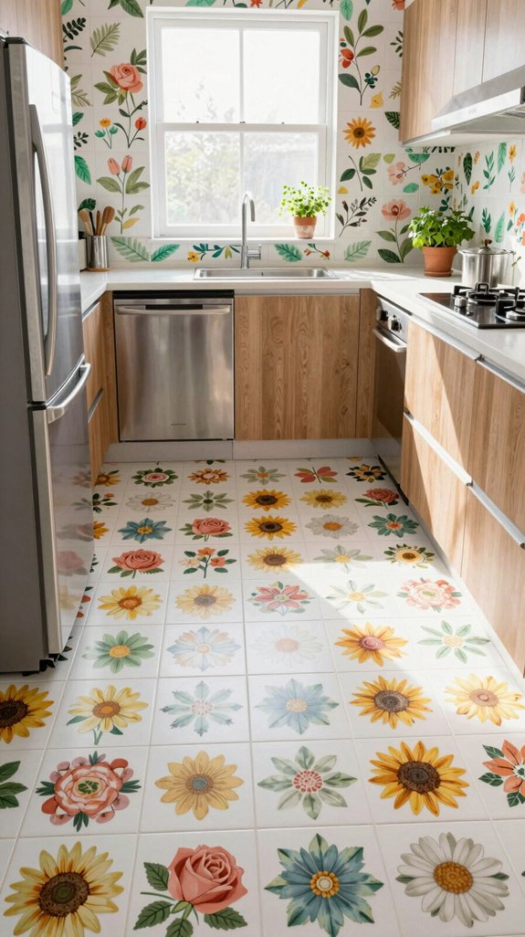 19 Kitchen Tiles Ideas That Transform Floors and Walls 15 floral patterns enhance kitchens