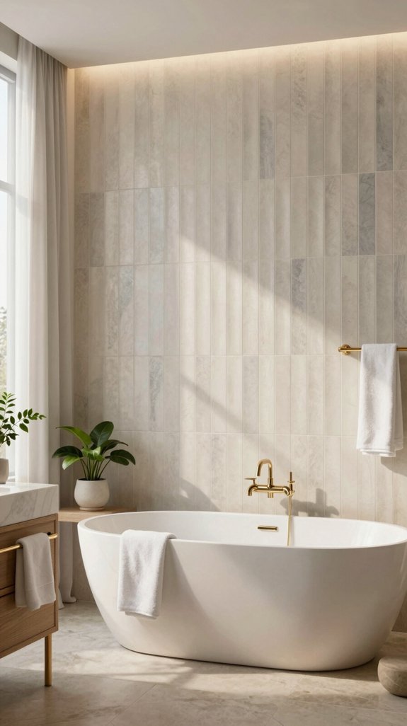 19 Spa Bathroom Ideas to Create a Relaxing Retreat 10 fluted tiles enhance dimensionality