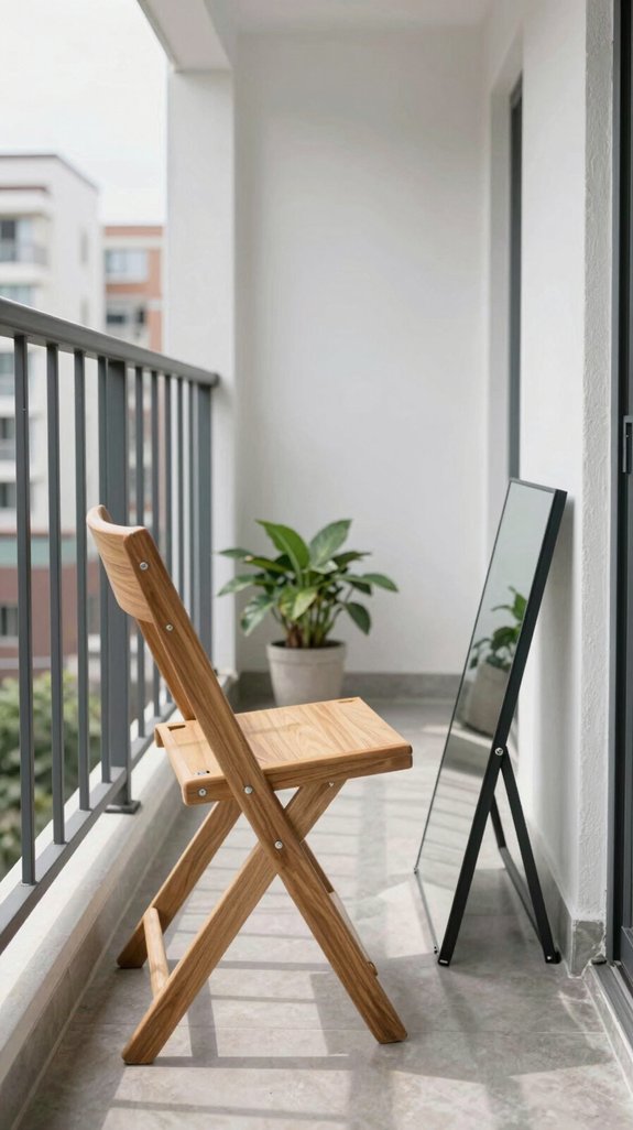 10 Mini Balcony Ideas for Small but Stylish Spaces 8 folding furniture for balconies