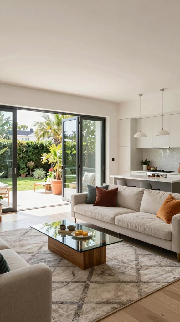 folding glass doors enhance living