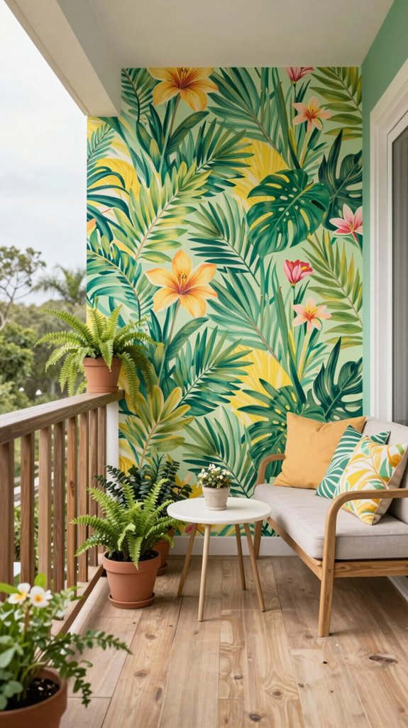 20 Balcony Wall Design Ideas for a Stunning Backdrop 9 fresh and vibrant maintenance
