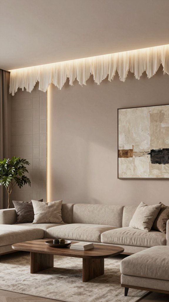 fringed lighting enhances ambiance