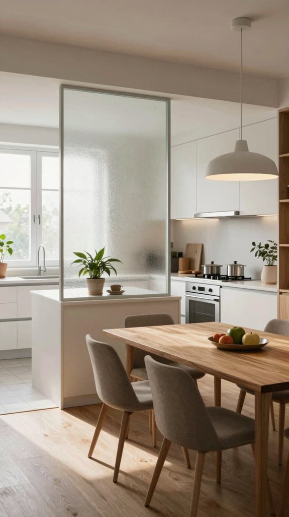 15 Open Kitchen Partition Ideas for Modern Homes 9 frosted glass privacy solutions