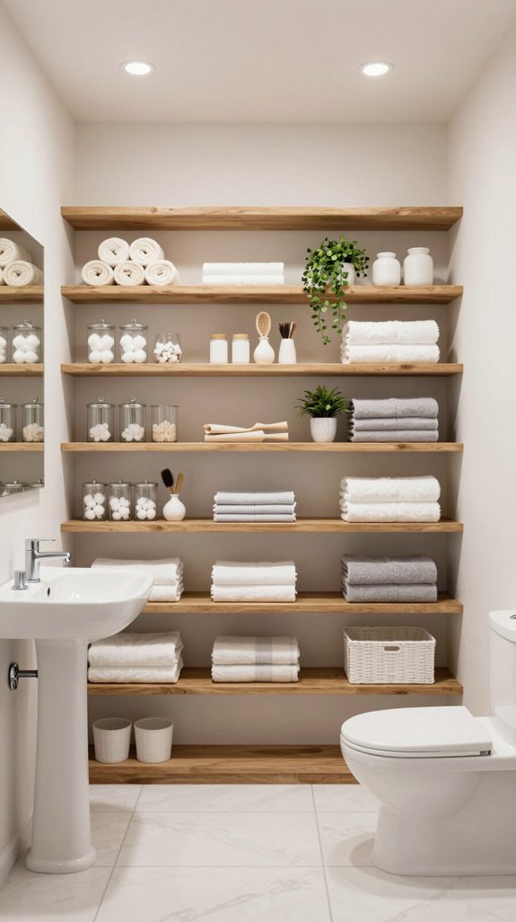 26 Tiny Bathroom Storage Ideas That Save Every Inch 8 functional built in bathroom shelves