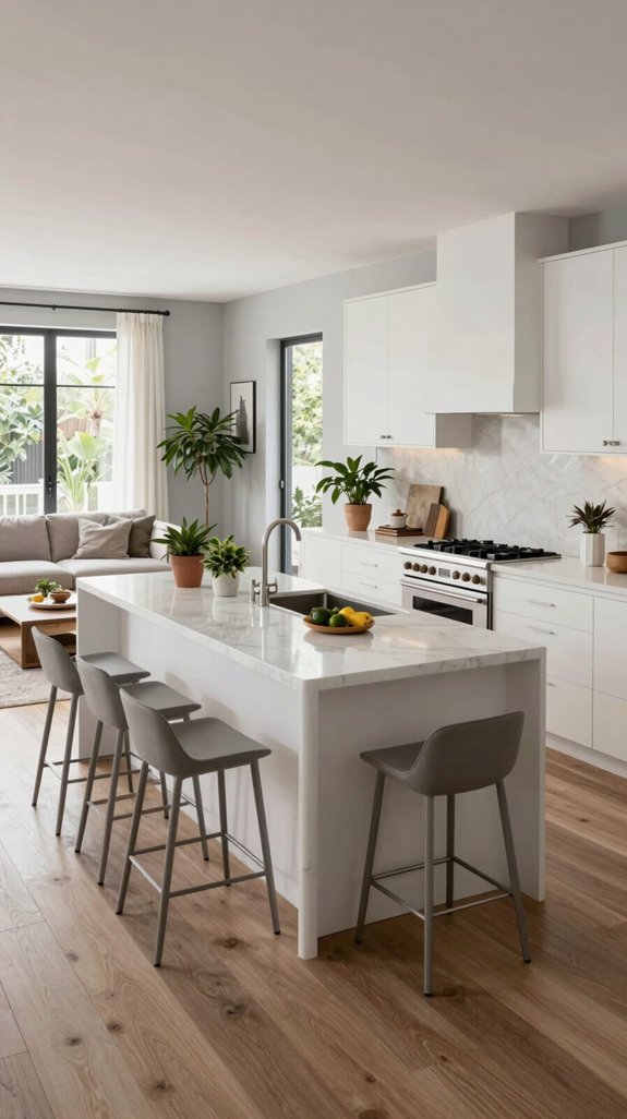 functional kitchen island zones