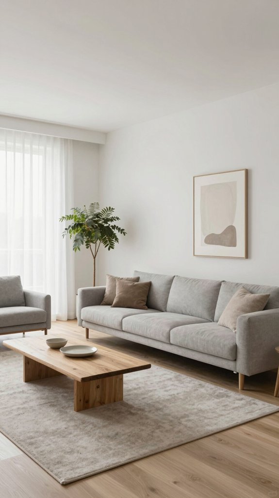 functional minimalist living room