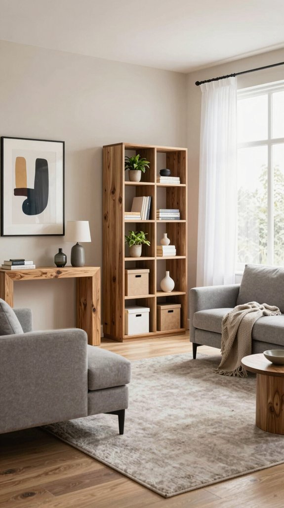 22 Wall Decor Design Ideas for Living Rooms 19 functional storage as design