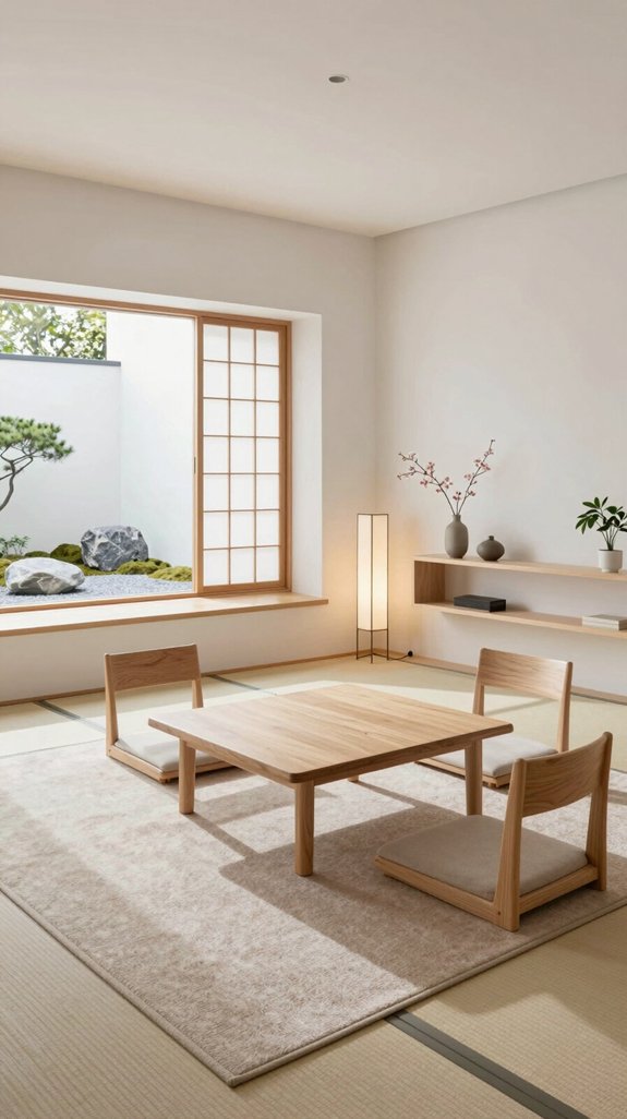 functional straight line furniture