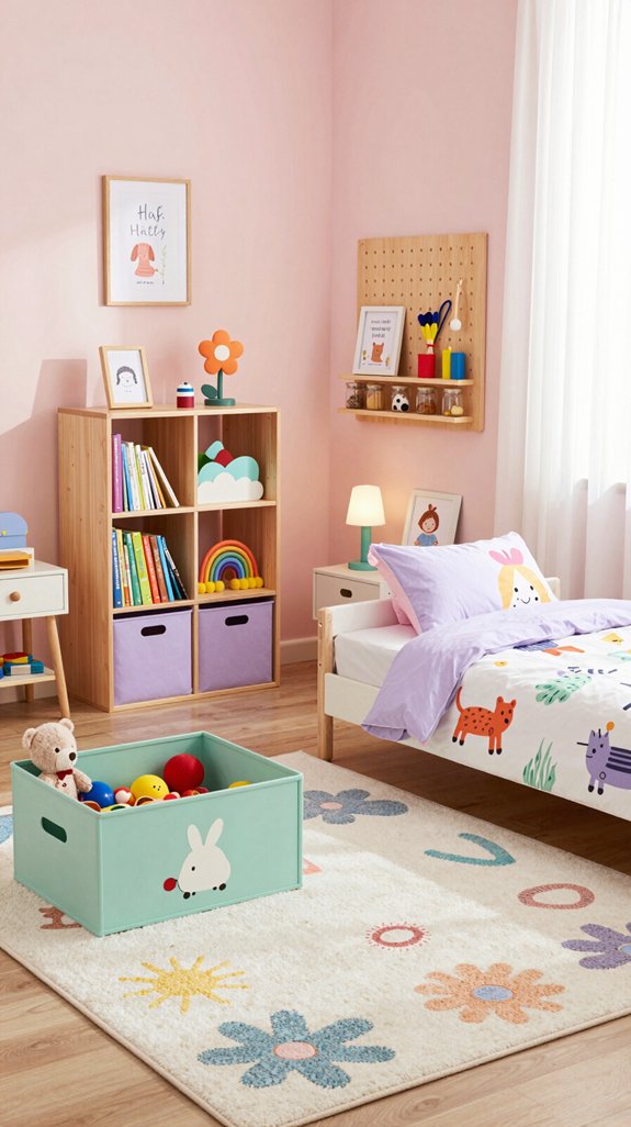 functional toddler bedroom storage
