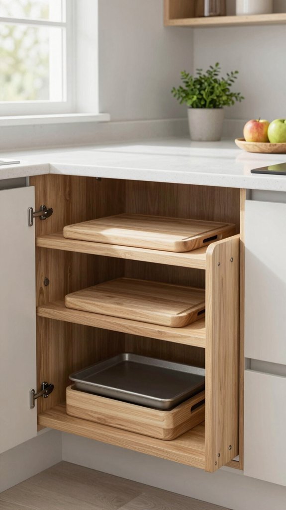 18 Kitchen Shelf Ideas for Stylish Storage 14 functional under counter wood shelves