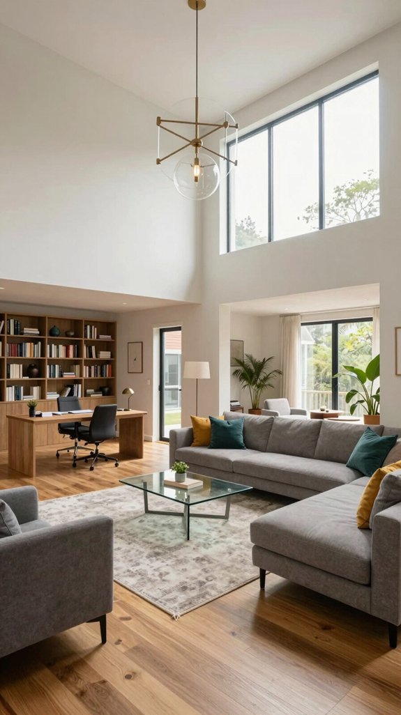 14 Double Height Living Room Ceiling Design Ideas - Home Stylistica