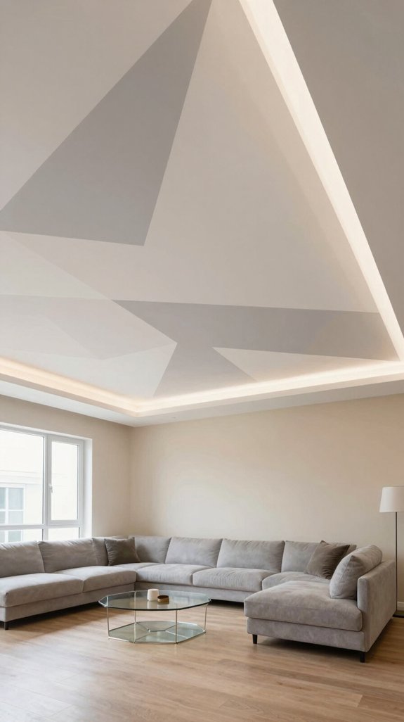 geometric ceiling design elegance