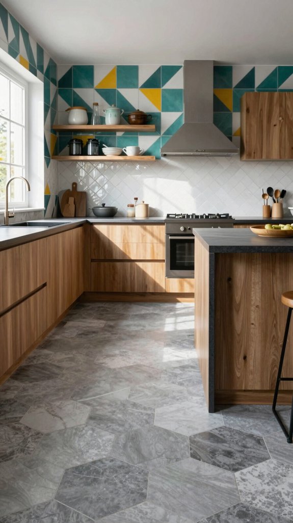 19 Kitchen Tiles Ideas That Transform Floors and Walls 4 geometric patterns transform spaces