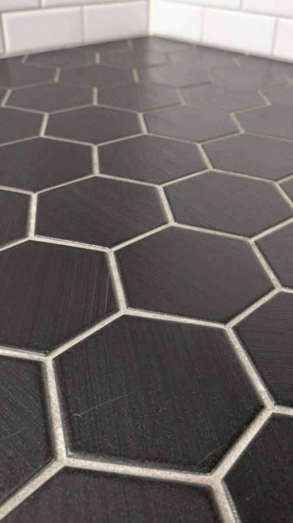 22 Black and White Bathroom Ideas for Timeless Contrast 17 geometric precision in flooring