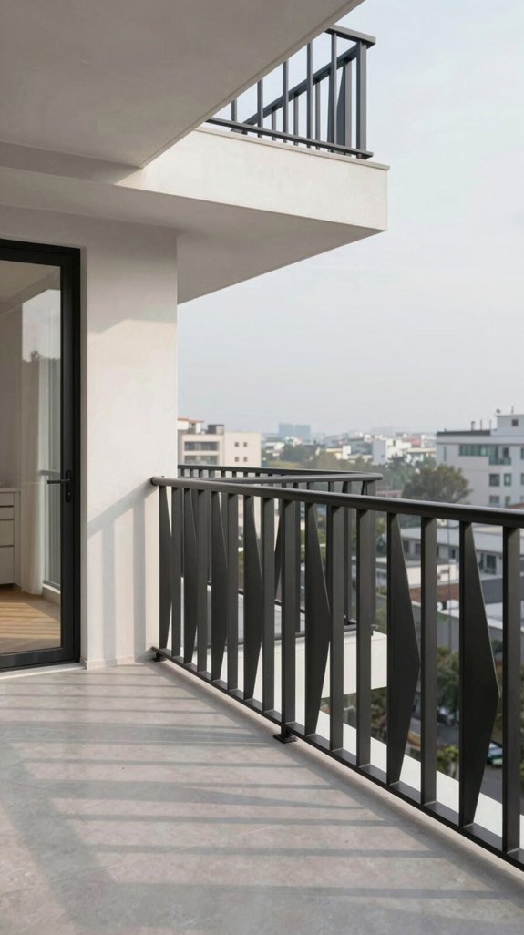 Geometric Pattern Balcony Railing 10 Balcony Railing Design Modern Ideas for Contemporary Homes - Home ...