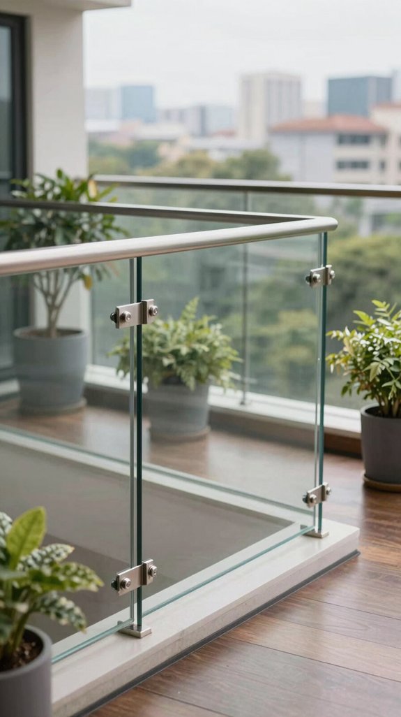 17 Glass Balcony Railing Ideas for Stylish Safety 16 glass railing safety standards