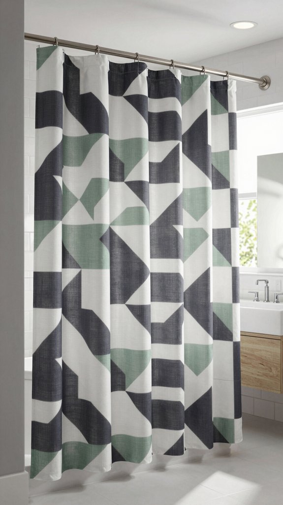 18 Shower Curtain Ideas Bathroom Designers Love 3 graphic patterns enhance bathrooms