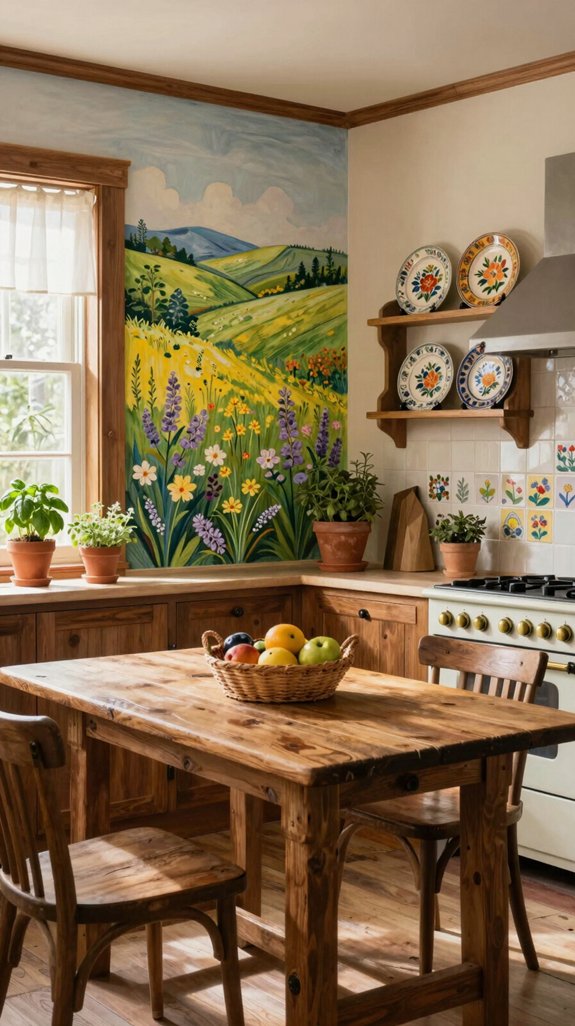 21 Cozy Kitchen Ideas for a Warm Inviting Space 16 hand painted kitchen artwork collection