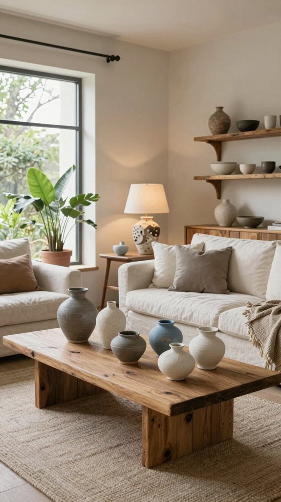 handcrafted ceramics enhance decor