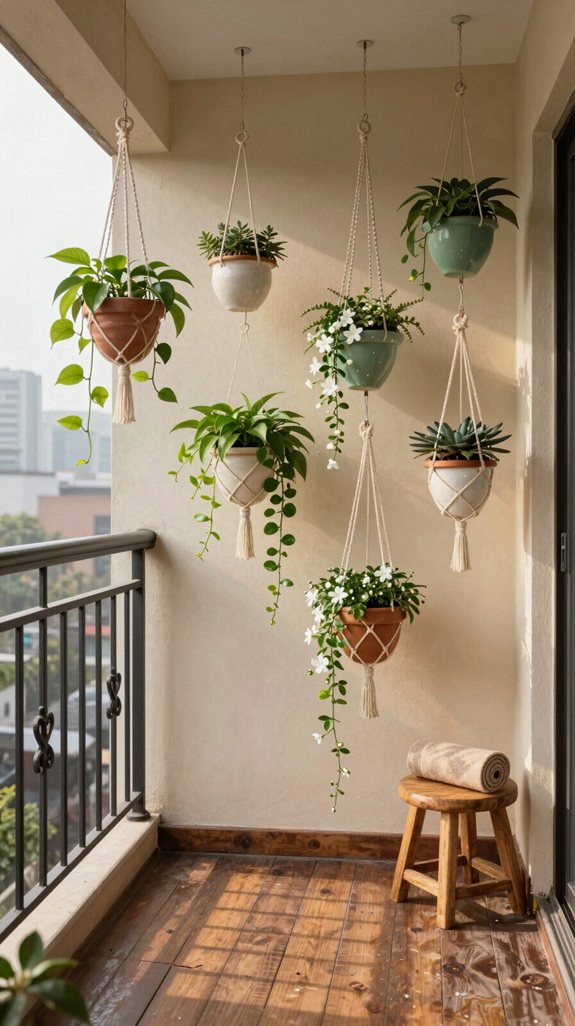 hanging planters for verticality
