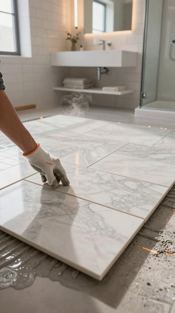 heated bathroom flooring upgrade