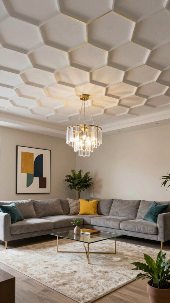 honeycomb ceiling design elegance