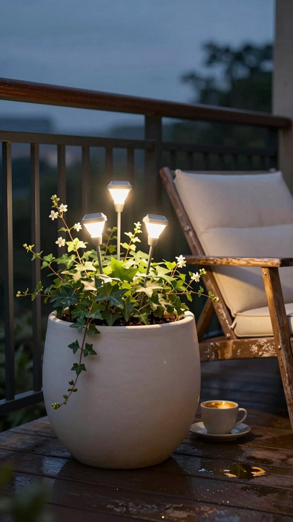 illuminate balcony planters creatively