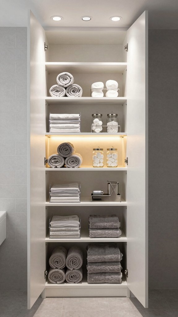 illuminated bathroom storage solutions
