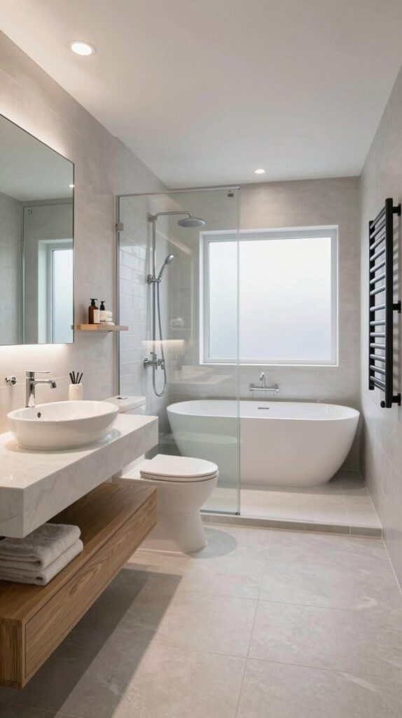 improving bathroom layout flow