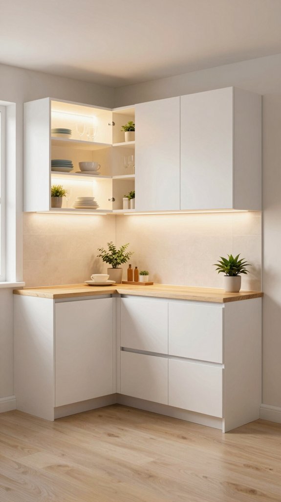 19 Tiny Kitchen Ideas That Feel Surprisingly Spacious 15 in cabinet lighting transformation upgrade