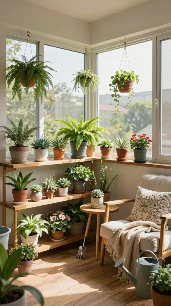 indoor balcony plant sanctuary