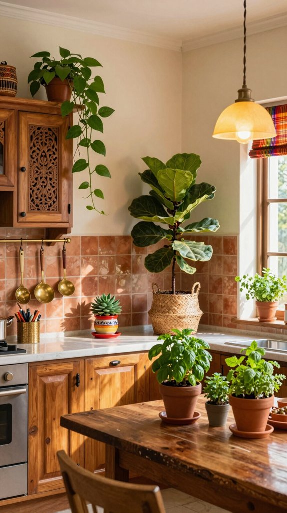 indoor plants enhance kitchens