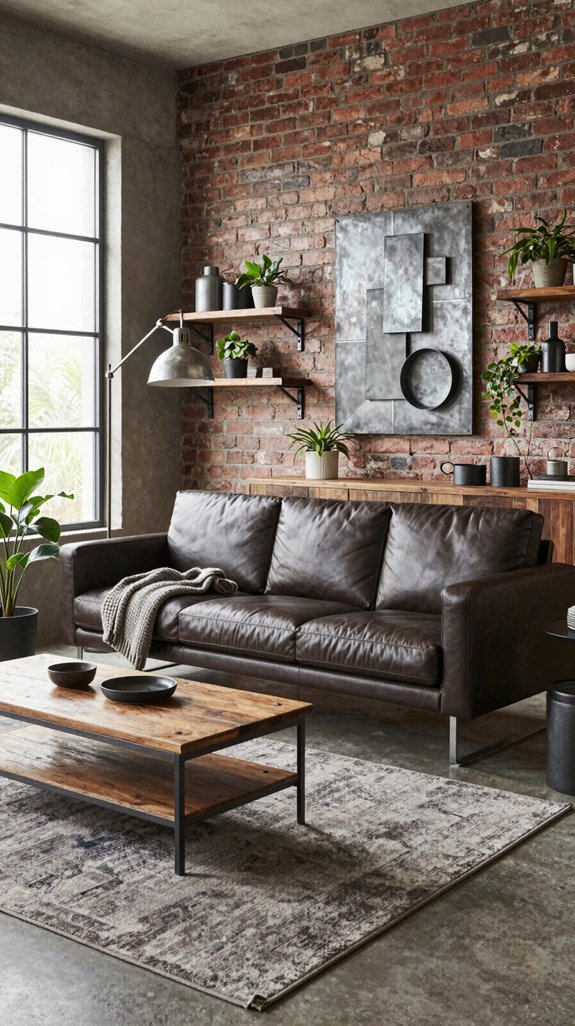 industrial aesthetic with metal