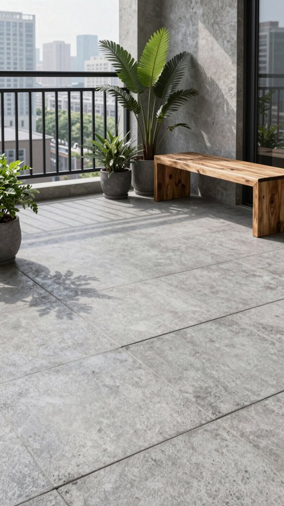 industrial chic balcony tiles
