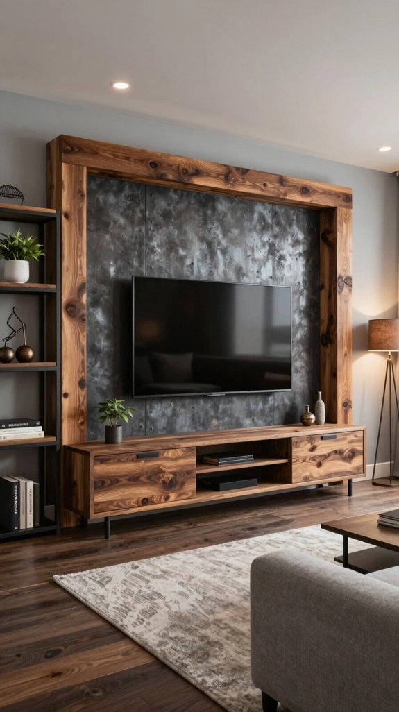 industrial wood and metal
