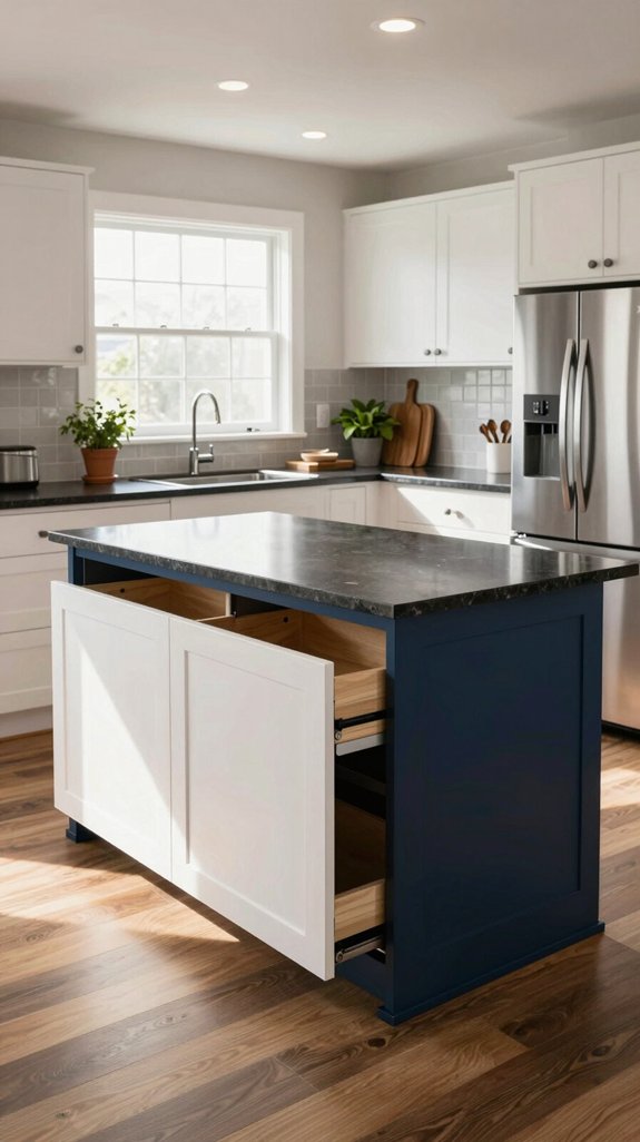 innovative kitchen island storage