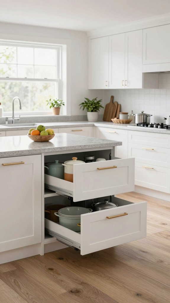 16 Peninsula Kitchen Ideas for Smart Layout Planning 6 innovative lower cabinet designs