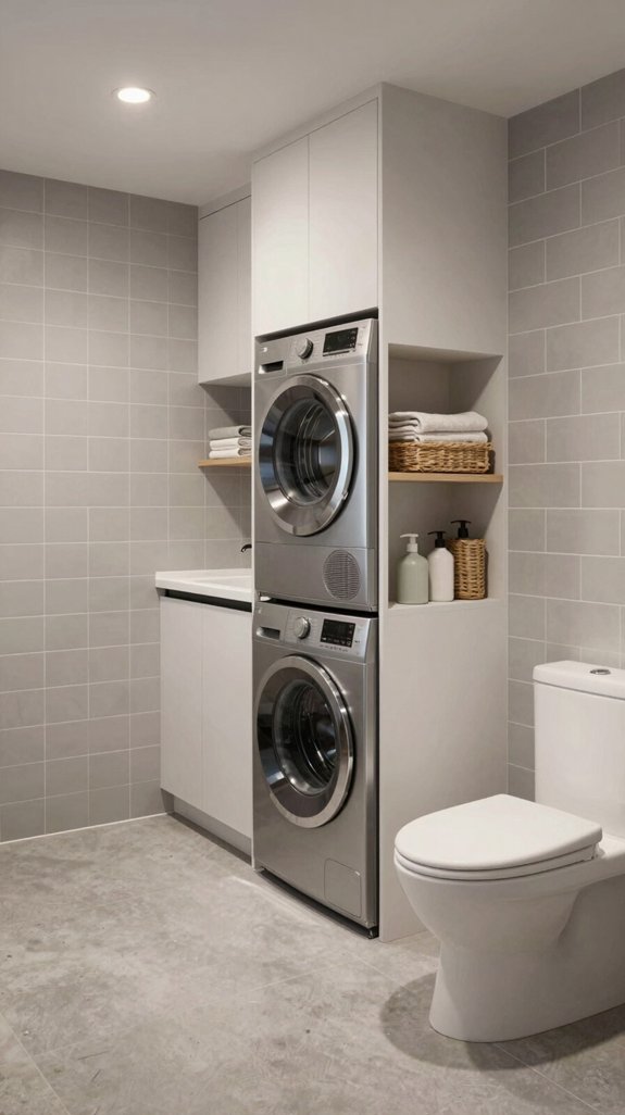 15 Bloxburg Bathroom Ideas to Build a Dream Layout 14 integrated laundry bathroom design