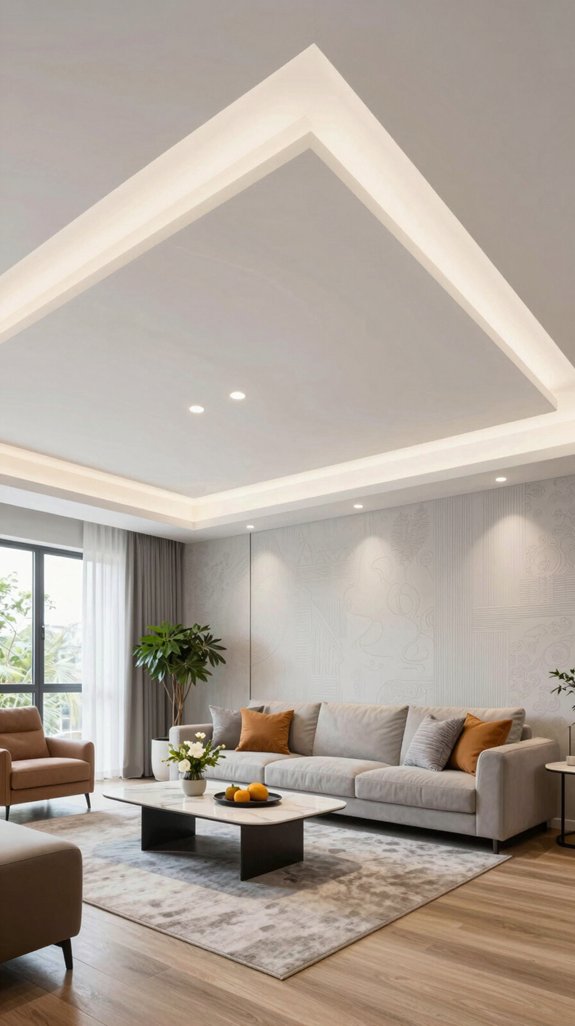 19 Modern POP Ceiling Design Ideas for Living Rooms 12 interior design ceiling harmony