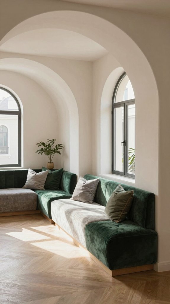 inviting archway seating frames