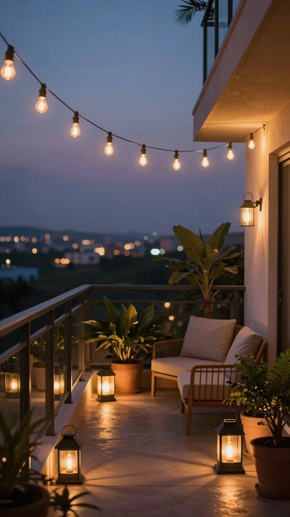 inviting outdoor evening ambiance