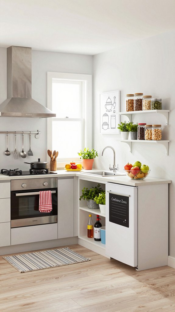 19 Tiny Kitchen Ideas That Feel Surprisingly Spacious 14 kitchen organization confidence zones