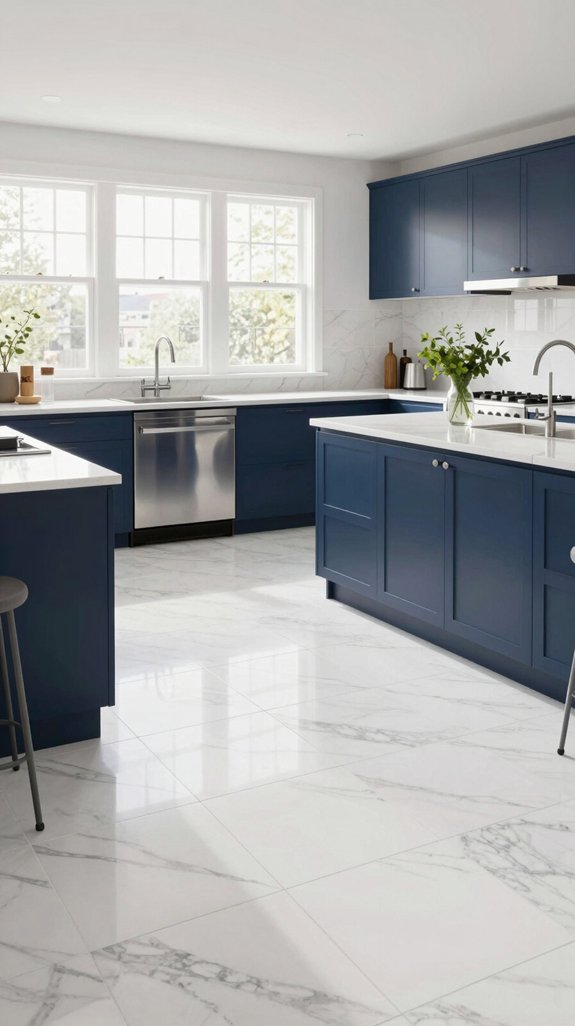 large format tiles enhance kitchens
