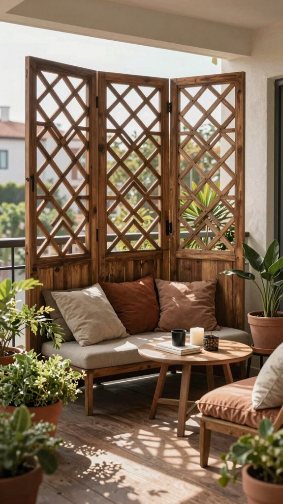 lattice screens enhance outdoor spaces