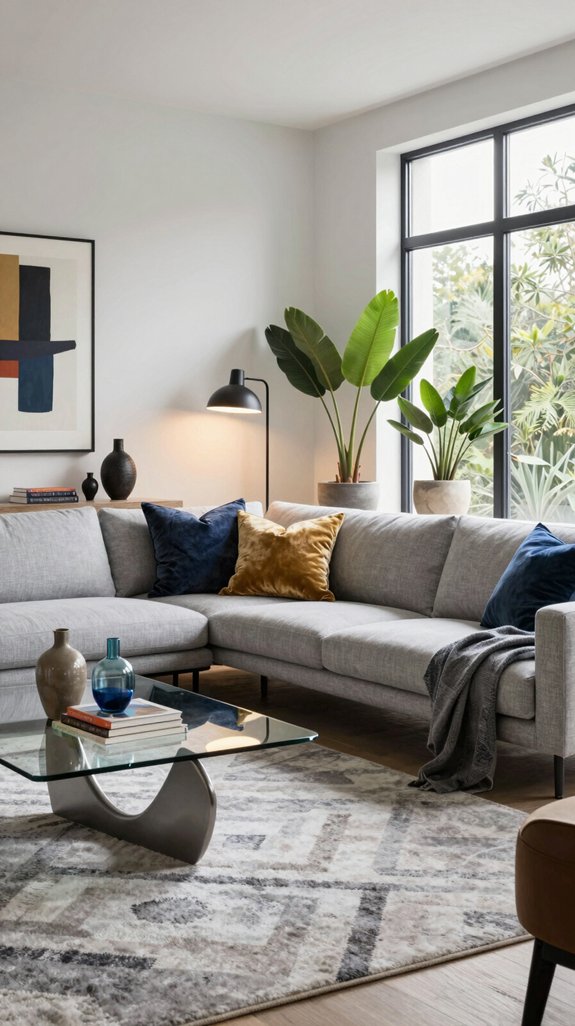 18 Contemporary Living Room Design Ideas for Modern Homes 14 layered accessories enhance aesthetics